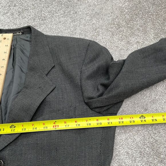 MANI By Giorgio Armani Neiman Marcus Italian Wool Suit Blazer Mens 42R Gray Work - Picture 15 of 16